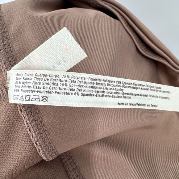 FREE PEOPLE MOVEMENT Lira Cocoa Tan Mesh Accent Leggings Size L Large - Picture 10 of 10